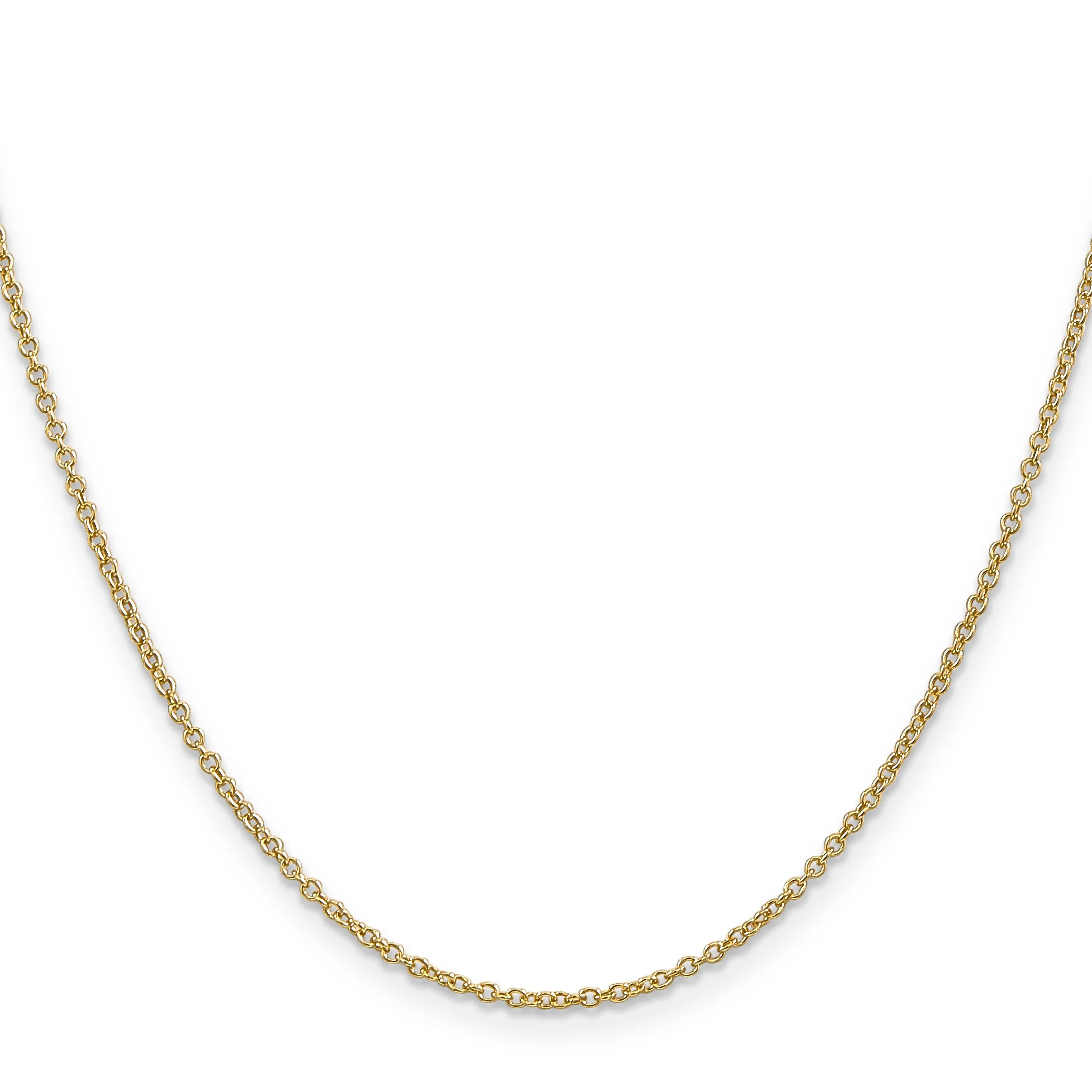 14K Gold Women's Polished Cable Chain with Lobster Clasp