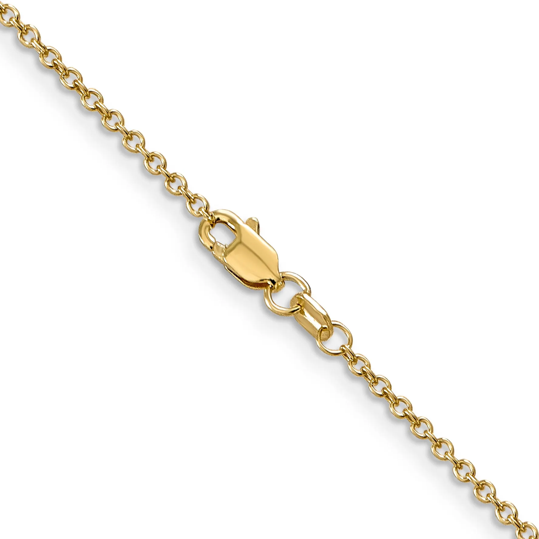 14K Gold Women's Polished Cable Chain with Lobster Clasp