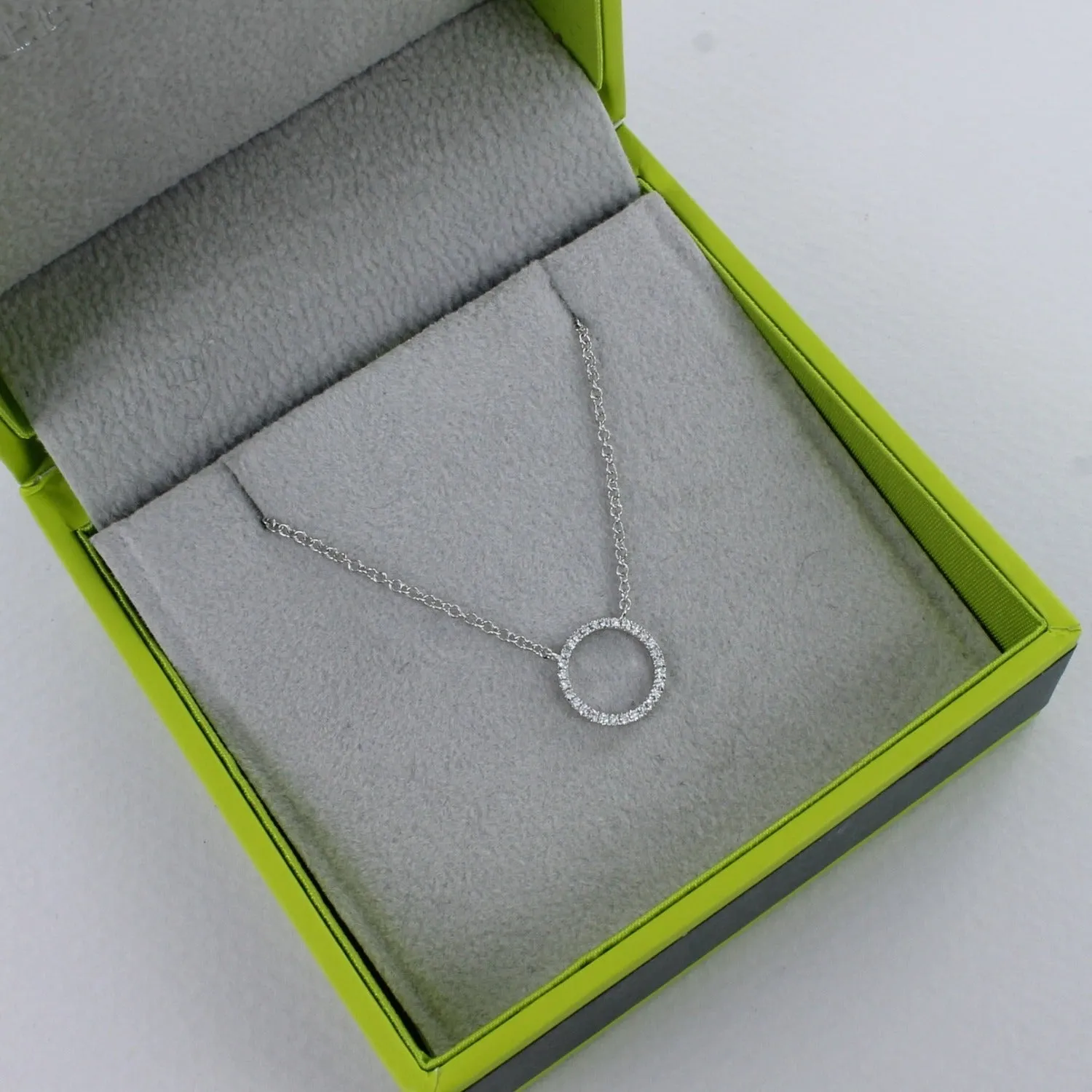 14K Solid Gold and Diamond Ring Necklace