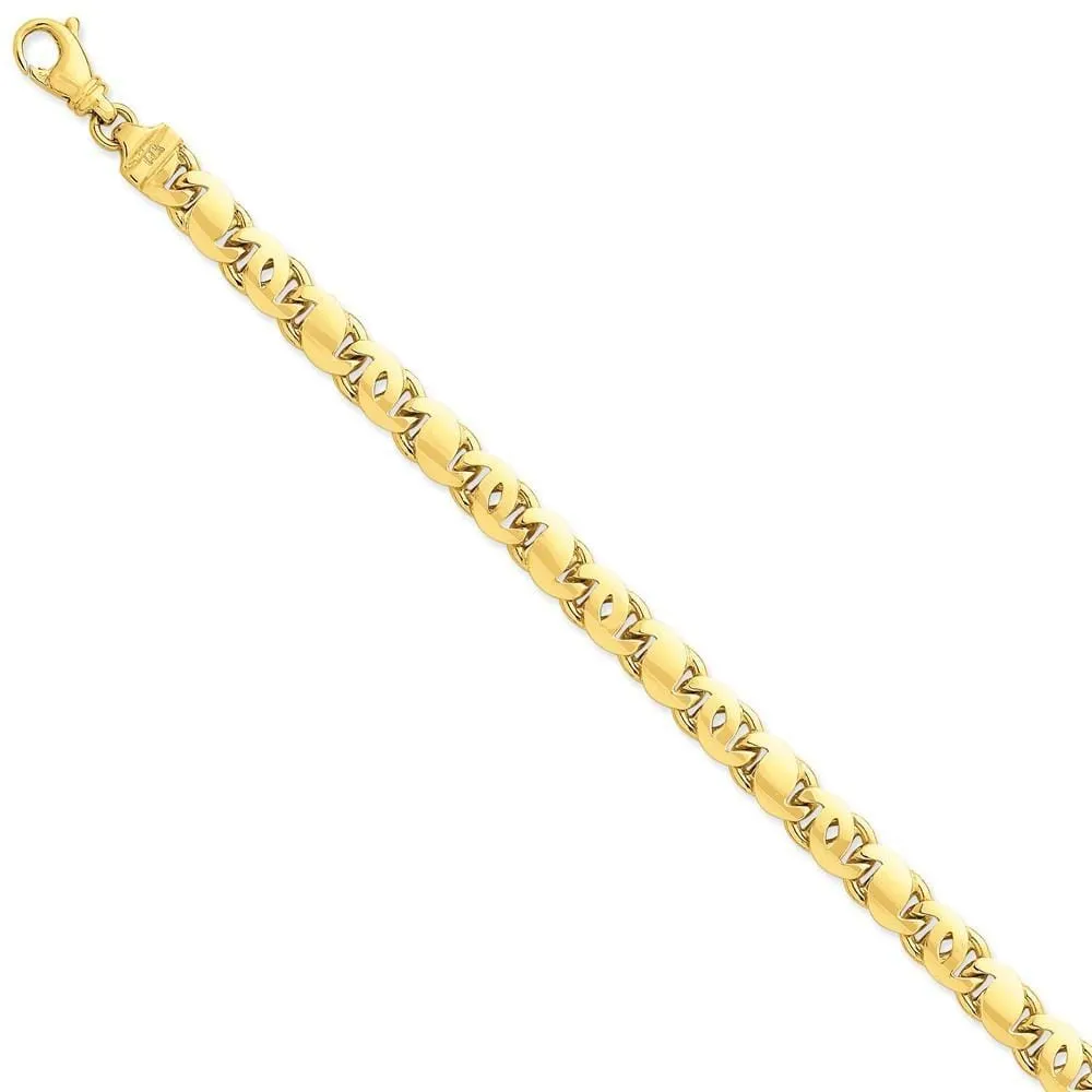 14k Yellow Gold 7.50mm Fancy S Link Chain
