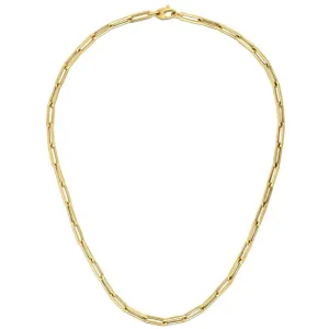 14K Yellow Gold Bold Paperclip Chain (4.2 mm)-rx98384-38