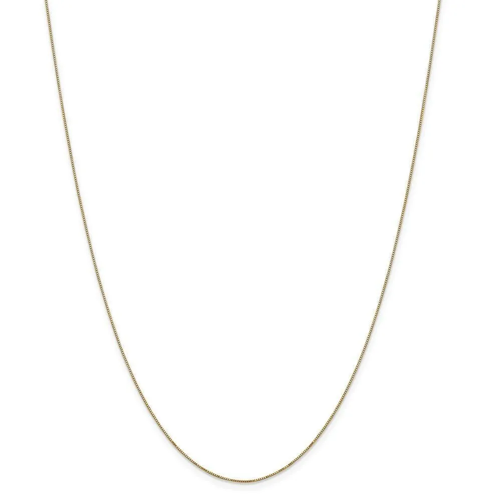 14k Yellow Gold Polished 0.50m Carded Box Chain