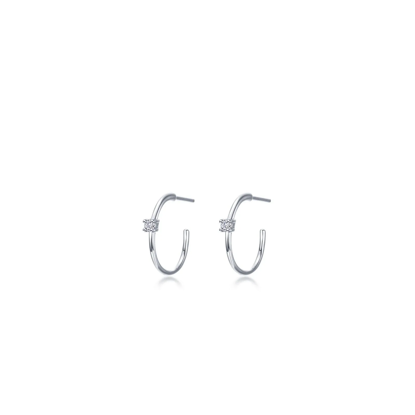 15mm High Polished Hoop Earrings