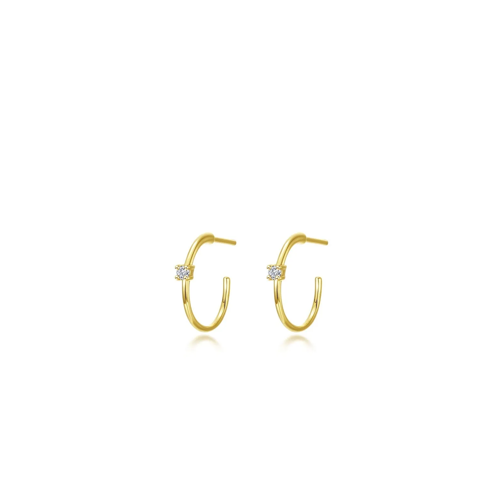 15mm High Polished Hoop Earrings