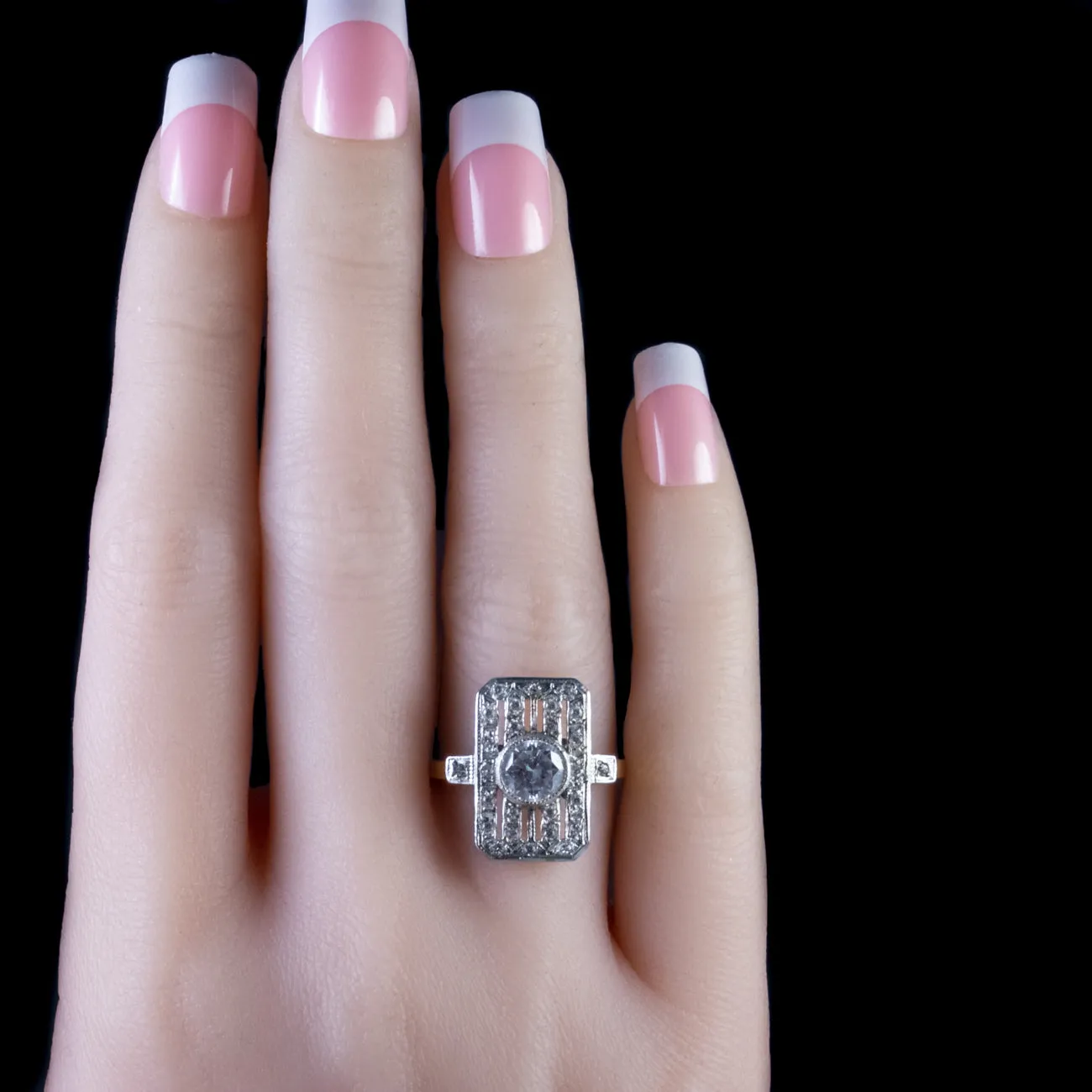 1Ct Paste Ring 18Ct Gold Silver