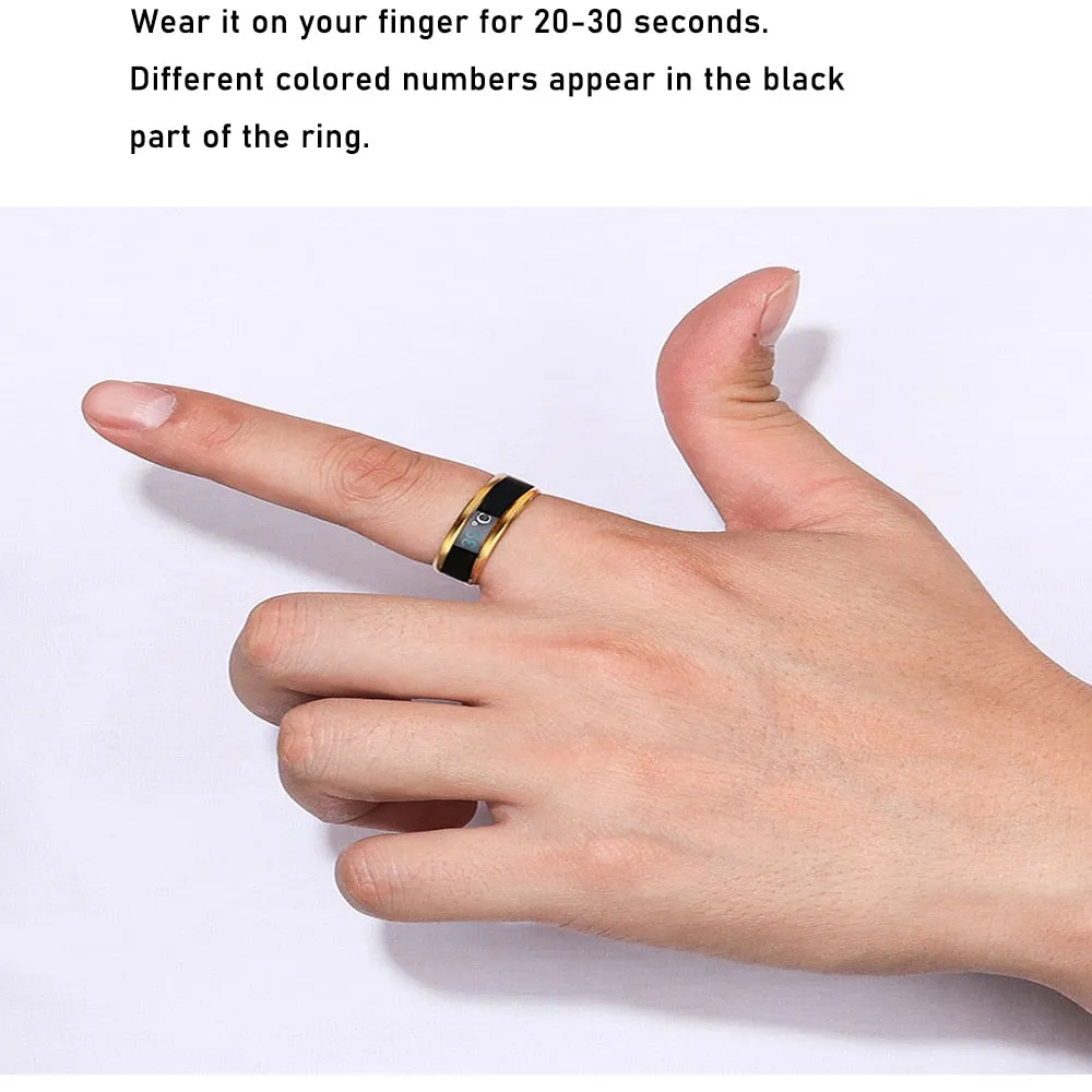 2020 New Temperature Ring Fashion Smart Stainless Steel  Classic Wedding Couple Modern For Women Men Waterproof Rings Jewelry