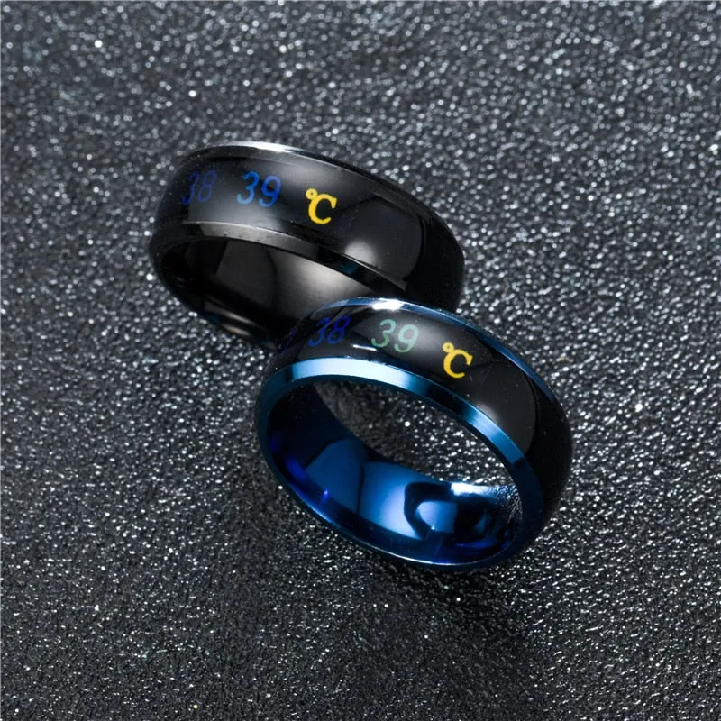 2020 New Temperature Ring Fashion Smart Stainless Steel  Classic Wedding Couple Modern For Women Men Waterproof Rings Jewelry