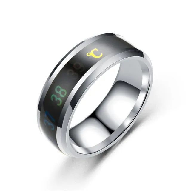 2020 New Temperature Ring Fashion Smart Stainless Steel  Classic Wedding Couple Modern For Women Men Waterproof Rings Jewelry