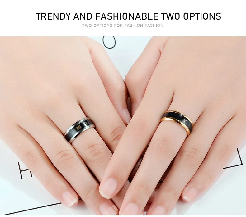 2020 New Temperature Ring Fashion Smart Stainless Steel  Classic Wedding Couple Modern For Women Men Waterproof Rings Jewelry