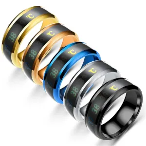 2020 New Temperature Ring Fashion Smart Stainless Steel  Classic Wedding Couple Modern For Women Men Waterproof Rings Jewelry