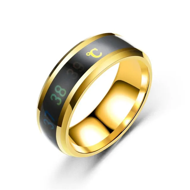 2020 New Temperature Ring Fashion Smart Stainless Steel  Classic Wedding Couple Modern For Women Men Waterproof Rings Jewelry