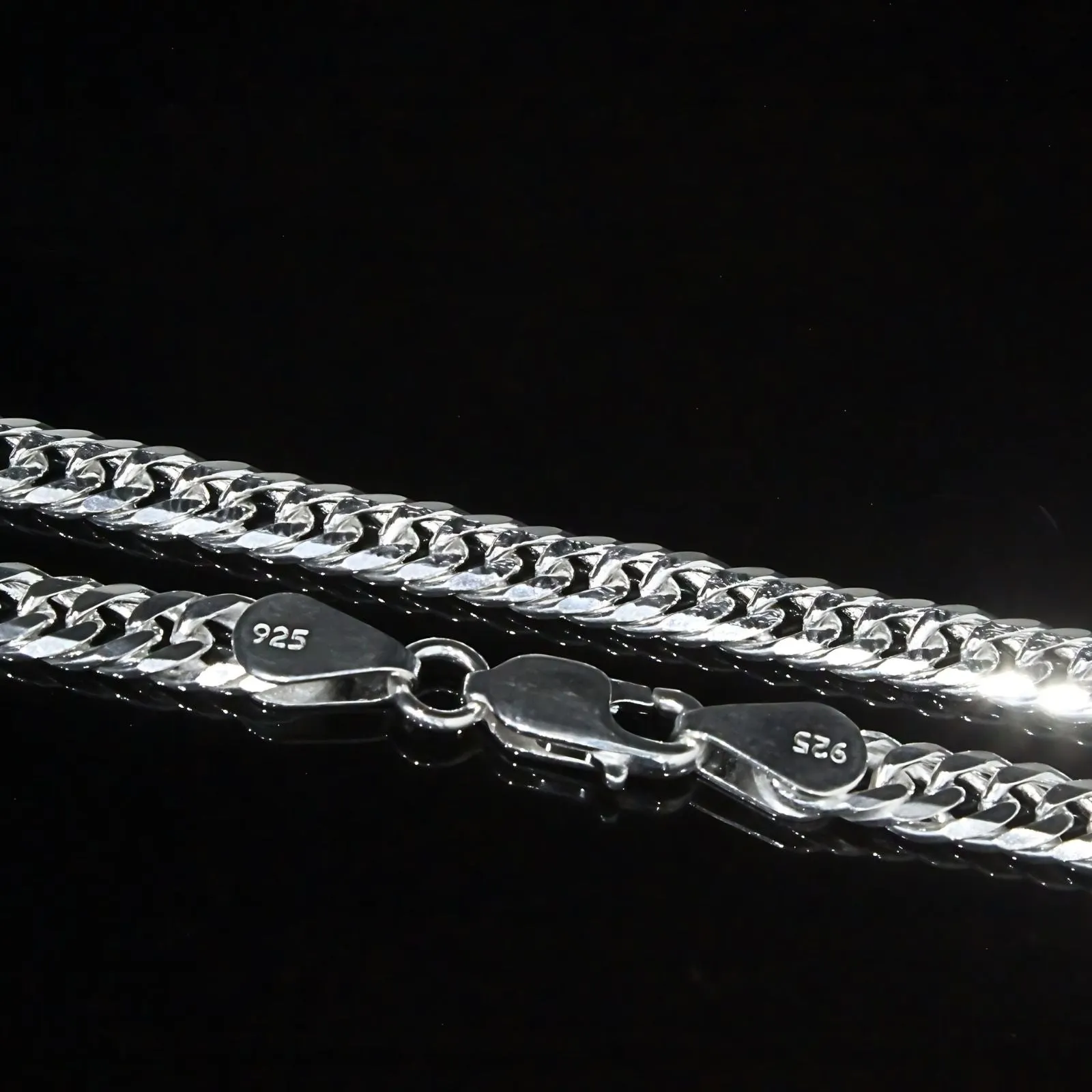 20" 925 Sterling Silver Cuban link  men's women's Neck Chain