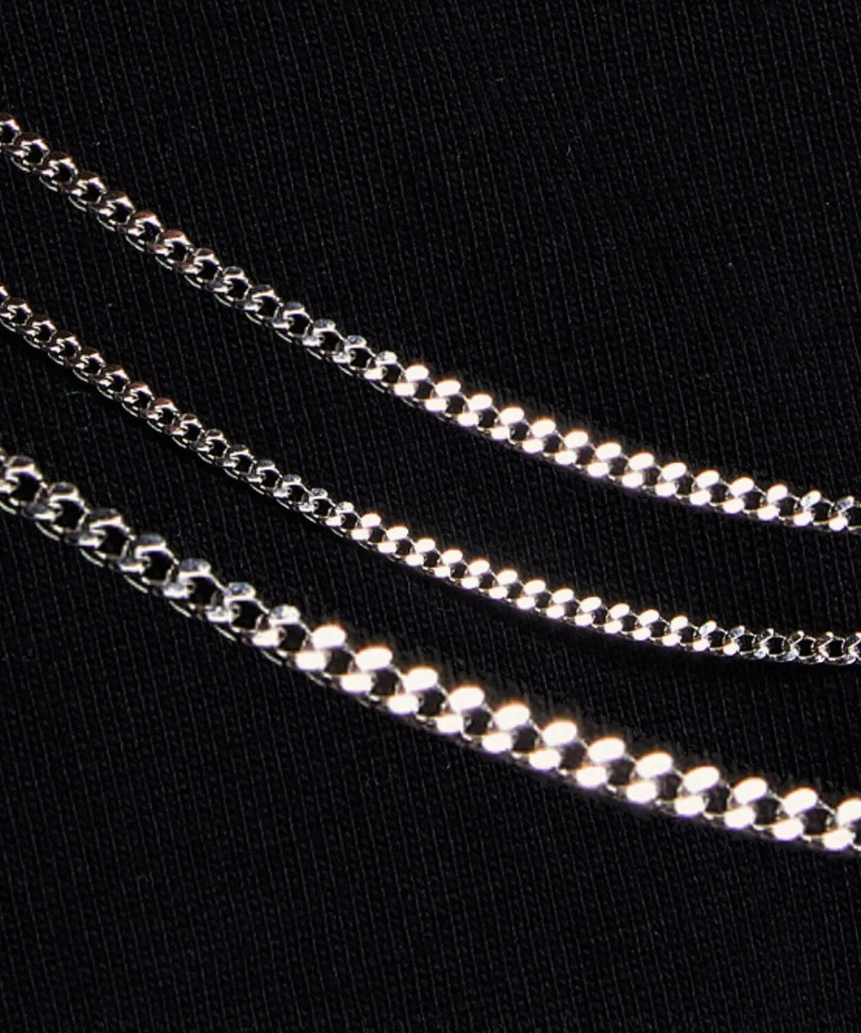 24K White Gold Cuban Link Chain - 2mm
