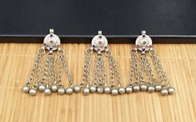 3 Afghan Tribal Kuchi Pendants DIY Antique vintage all occasions gift Traditional Indian Beautiful Unique rare Banjara Jewelry findings
