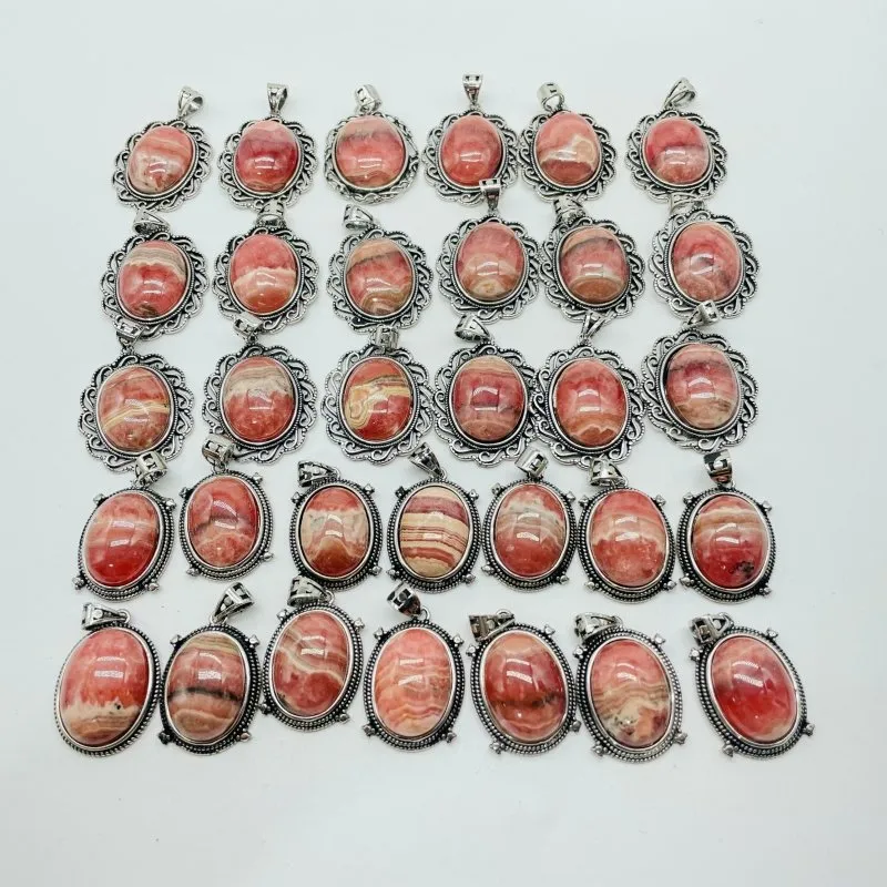 32 Pieces Rhodochrosite (Argentina) Pendant Charm