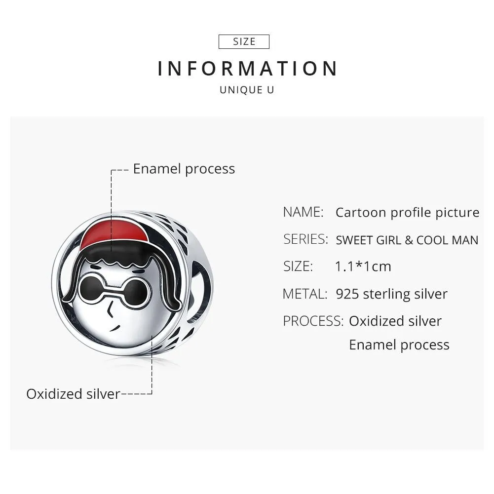 925 Sterling Silver Cartoon Avatar Beads For Diy Bracelets & Necklaces
