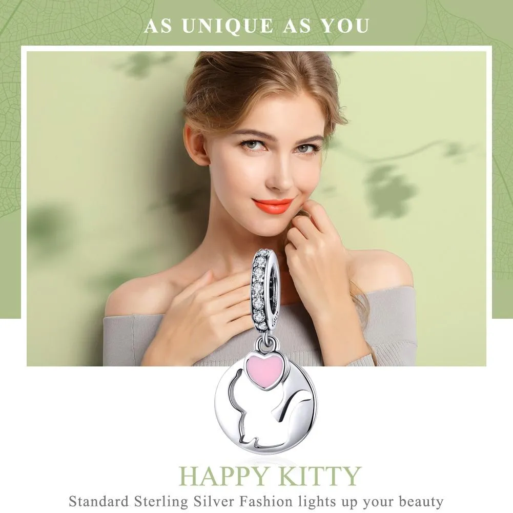 925 Sterling Silver Cat Pendant For Diy Bracelets & Necklaces Style - Pendent   Chain