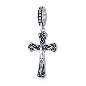 925 Sterling Silver Cross Pendant For Diy Bracelets