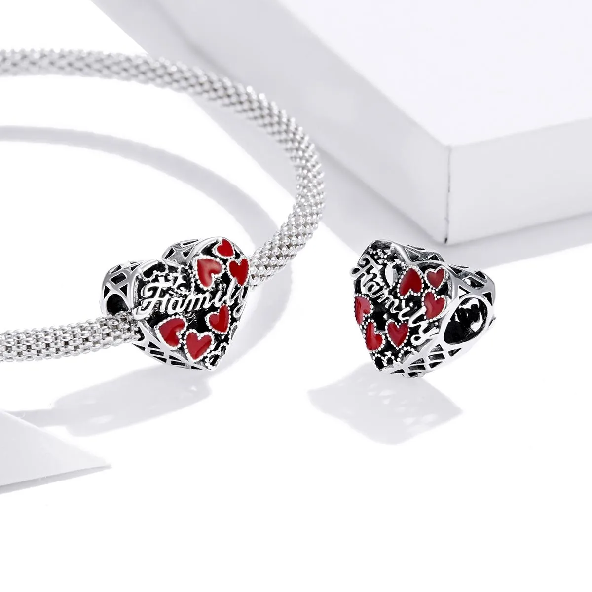 925 Sterling Silver Family Love Beads For Diy Bracelets & Necklaces