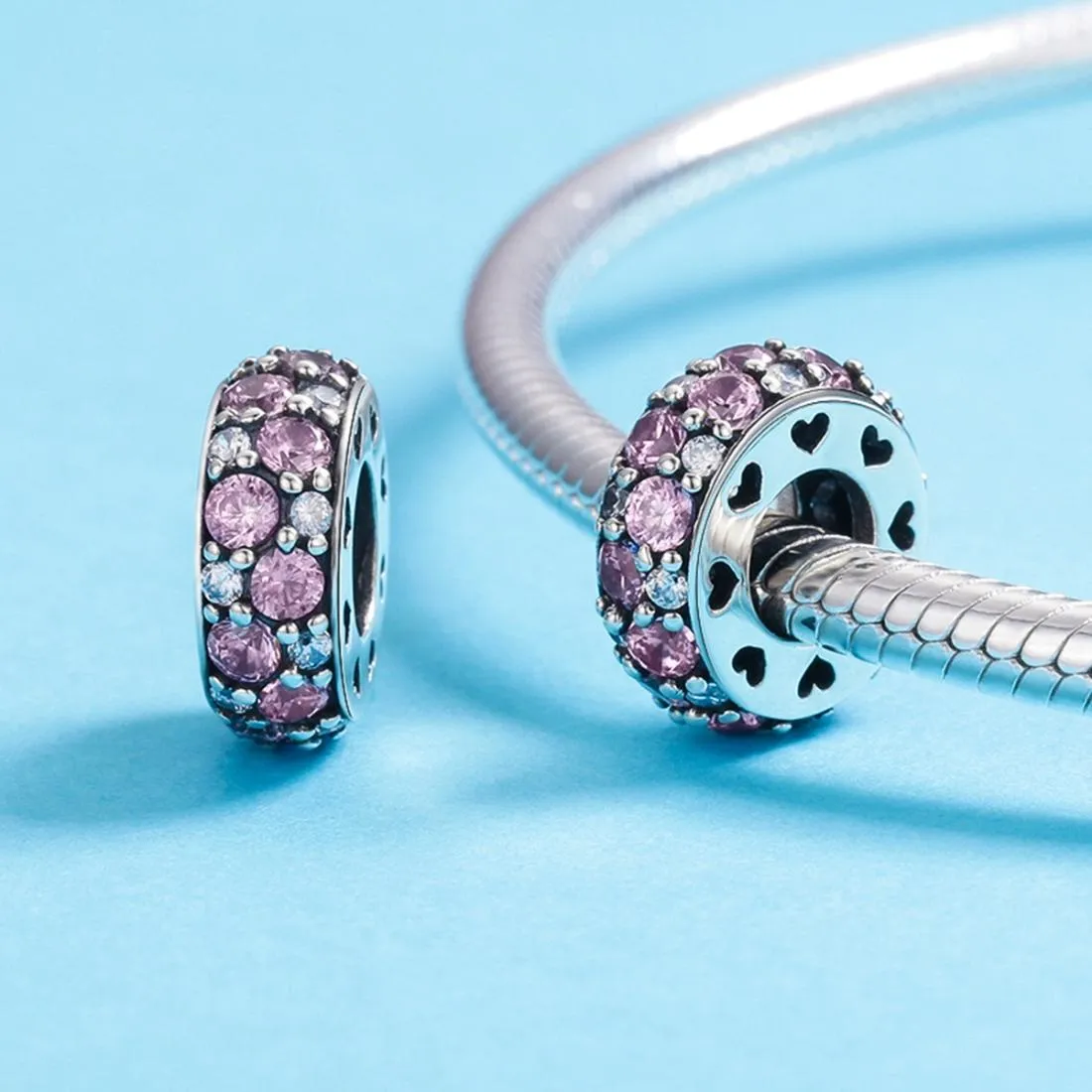 925 Sterling Silver Heartbeat Bead Pendant For Diy Bracelets And Necklaces