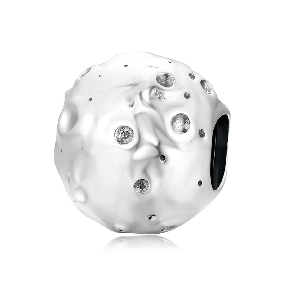 925 Sterling Silver Moon Beads For Diy Bracelets & Necklaces