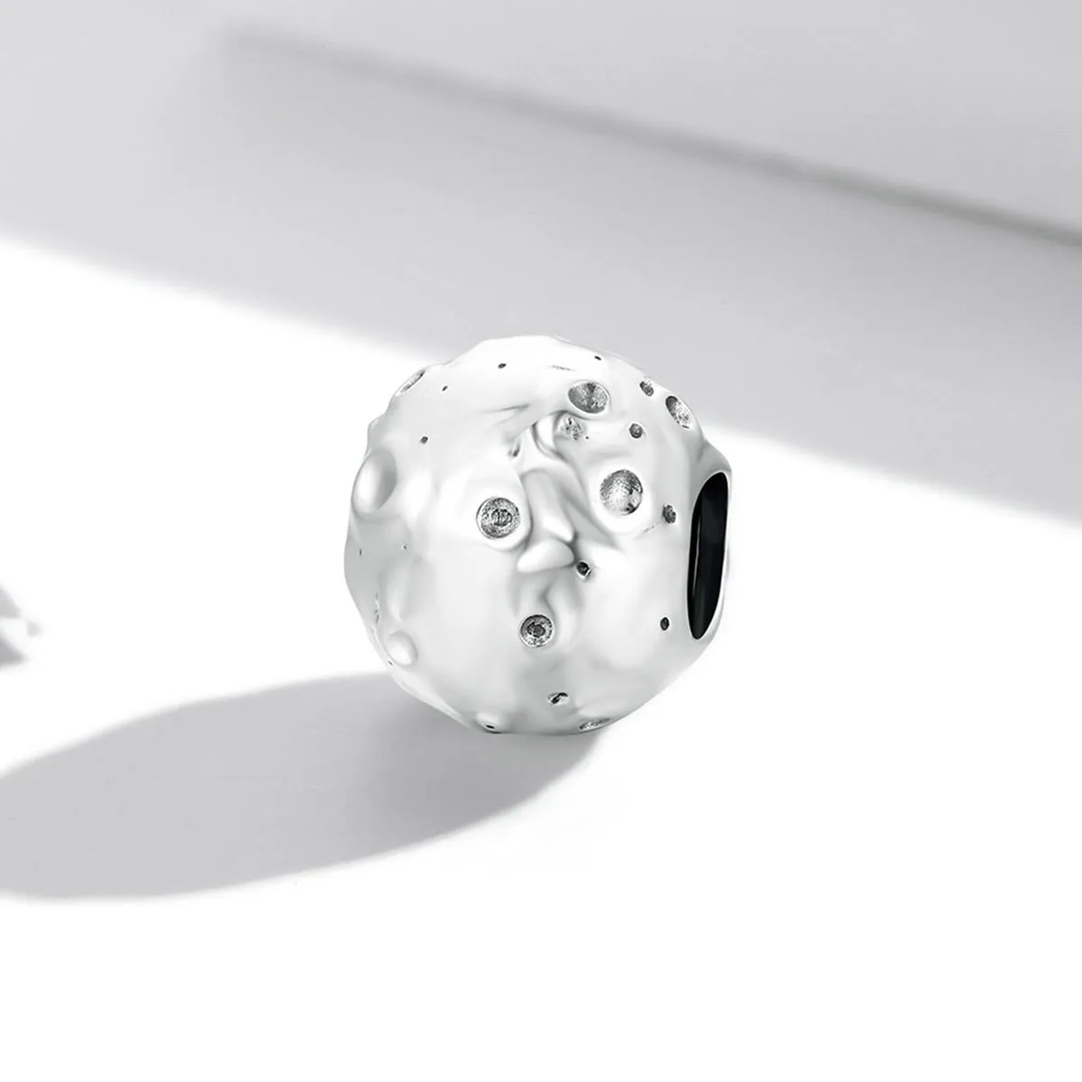 925 Sterling Silver Moon Beads For Diy Bracelets & Necklaces