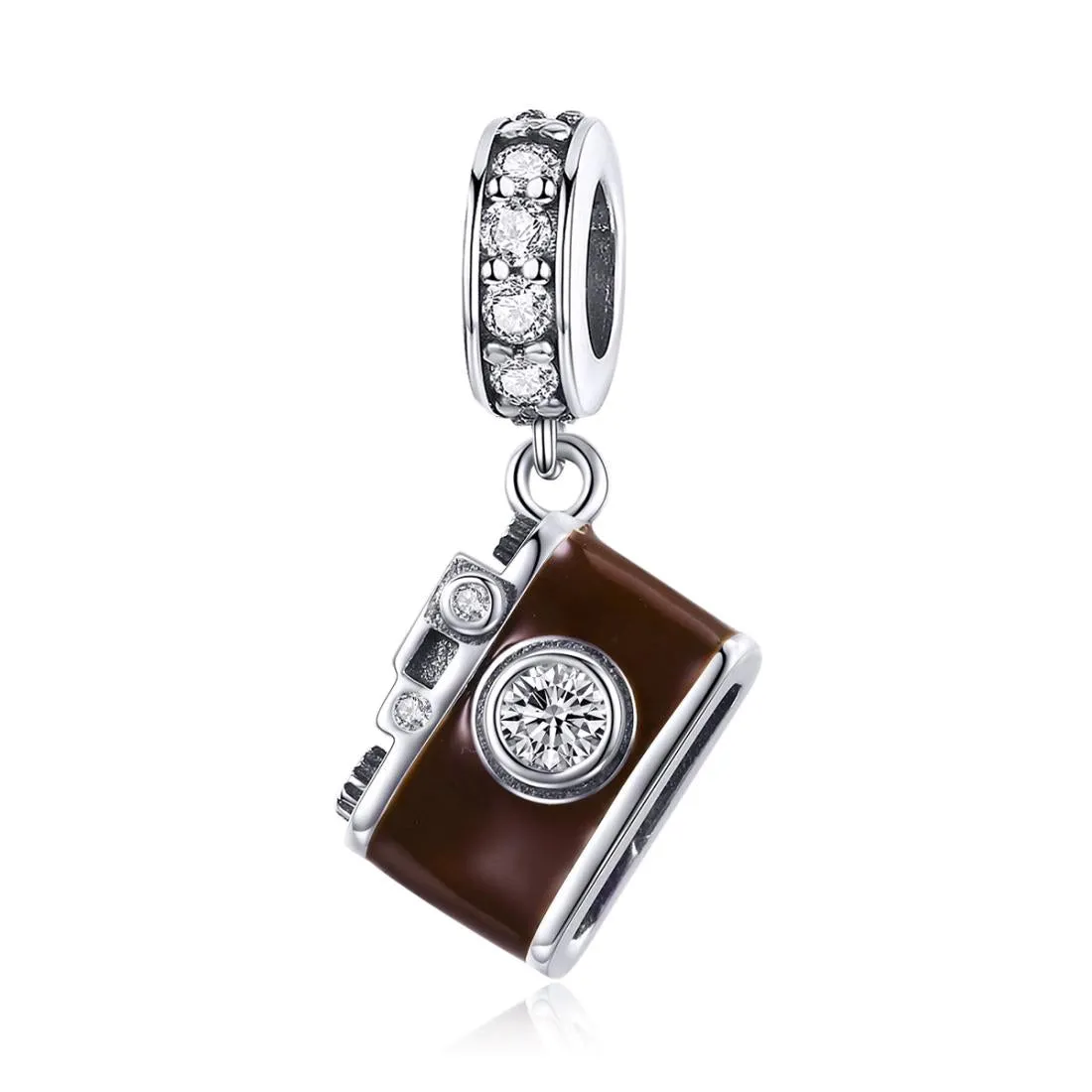 925 Sterling Silver Retro Camera Pendant For Diy Bracelets And Necklaces Style - Pendent