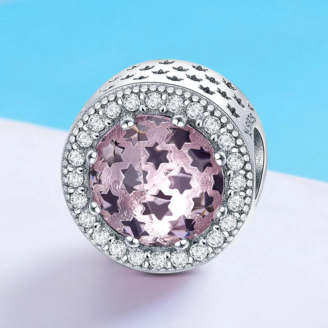 925 Sterling Silver Starry Sky Beads For Diy Bracelets & Necklaces