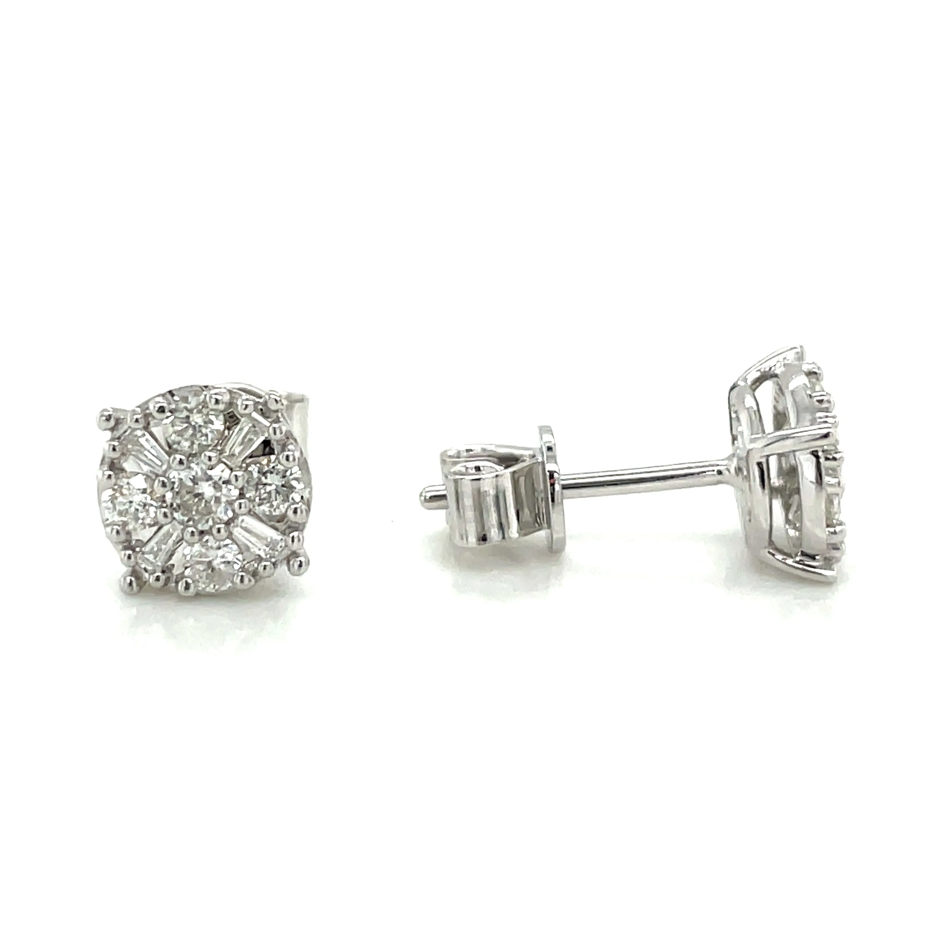 9ct White Gold 0.45ct Earth Grown Diamond Stud Earrings