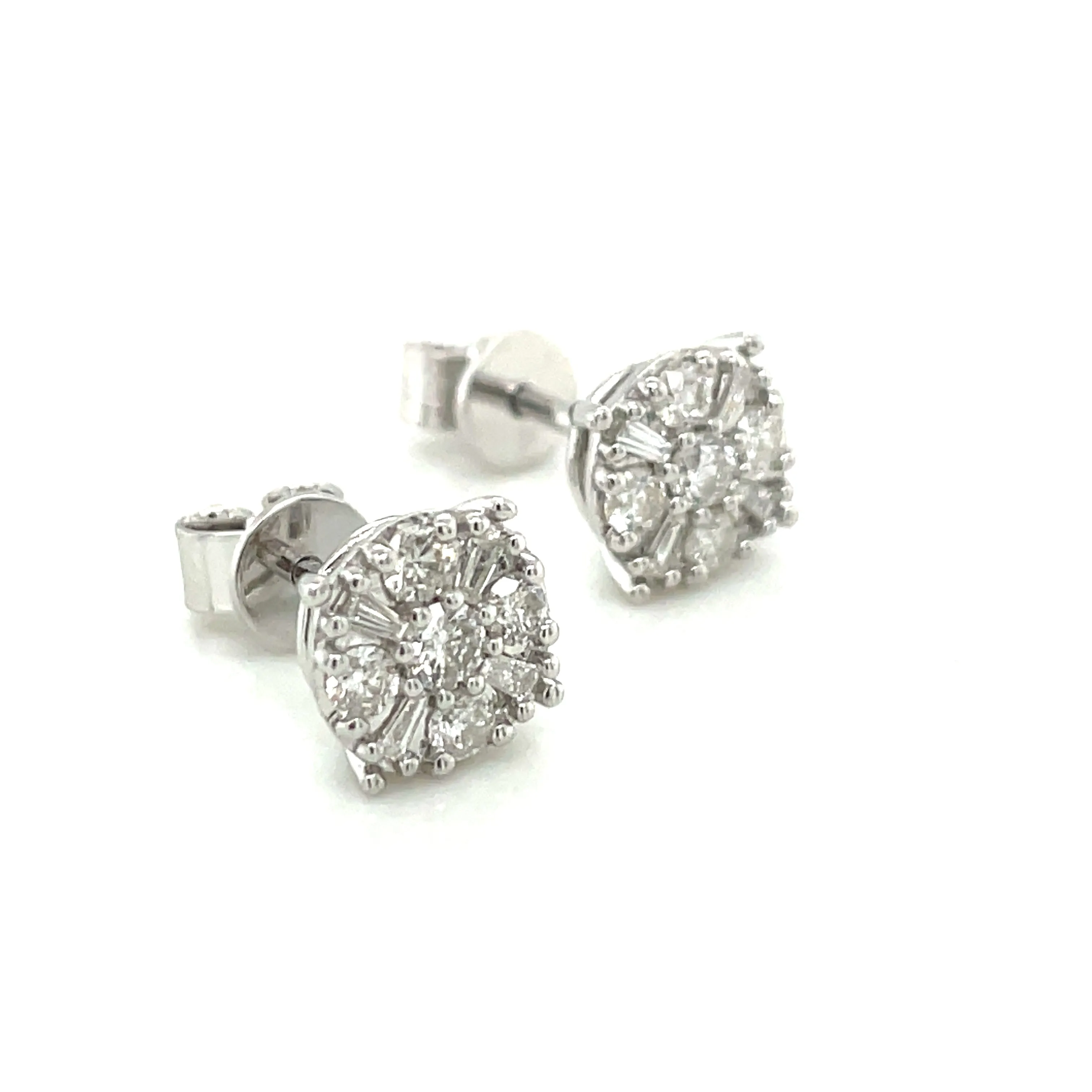 9ct White Gold 0.45ct Earth Grown Diamond Stud Earrings