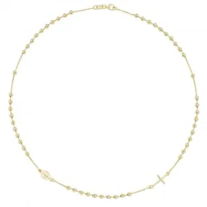 9ct Yellow Gold Ladies 16 Inch Rosary NK368