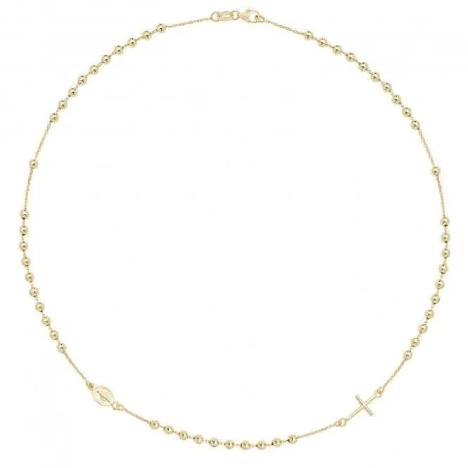 9ct Yellow Gold Ladies 16 Inch Rosary NK368
