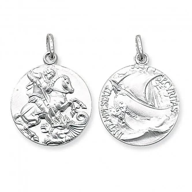 Acotis Silver Pendant St. George Double-Sided Round G6278