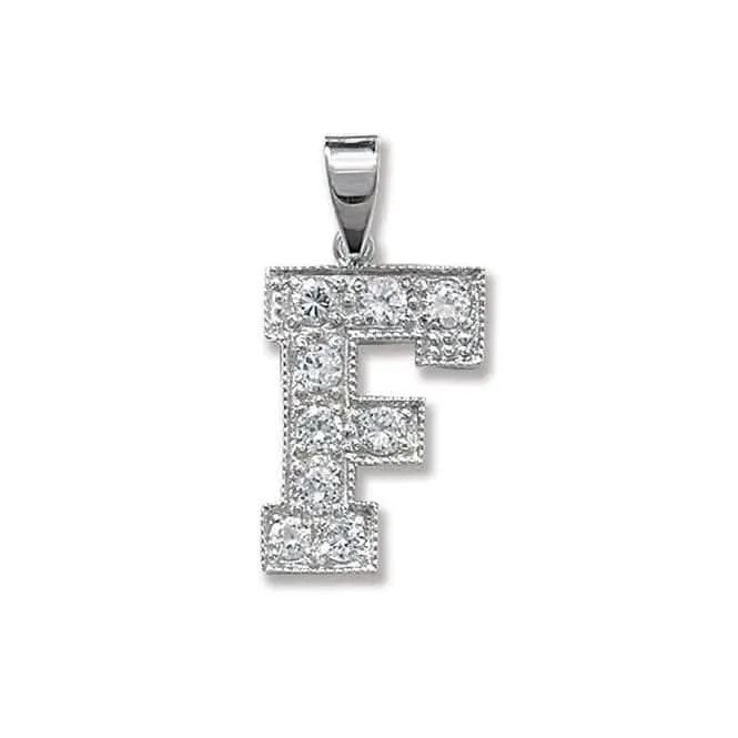 Acotis Silver Pendant Zirconia Initial G6126/F
