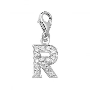 Acotis Silver Pendant Zirconia Initial G6282/R