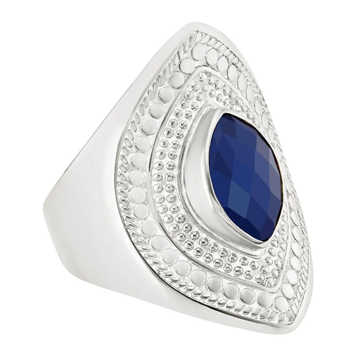 Anna Beck Lapis Marquise Shield Ring - Silver
