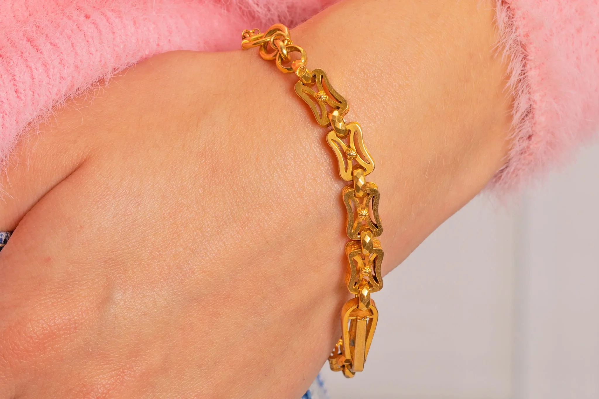 Antique 9ct Gold Fancy Bracelet