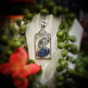 Aquamarine and Blue Kyanite - 2 Stone Pendant