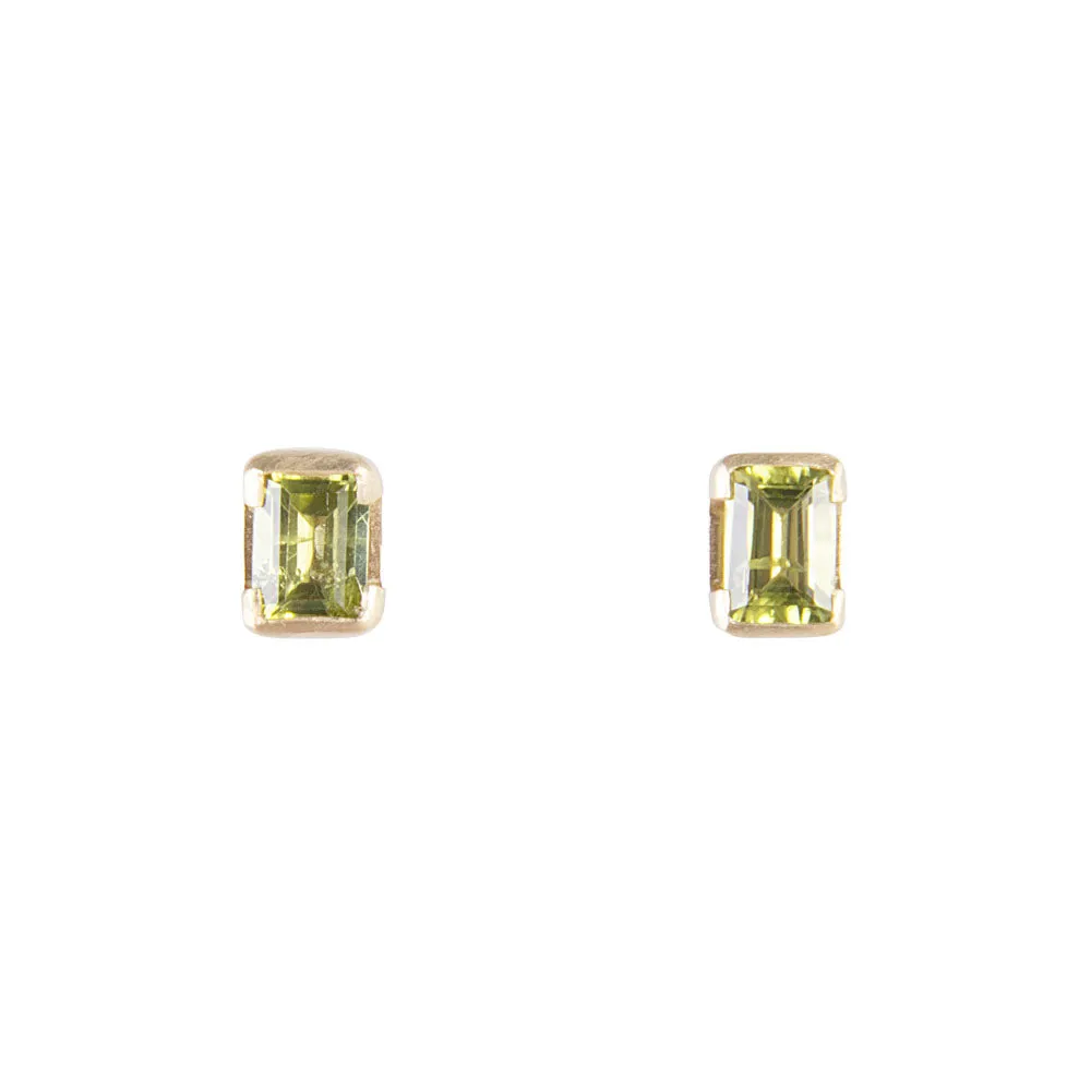 AUGUST BIRTHSTONE STUDS - PERIDOT