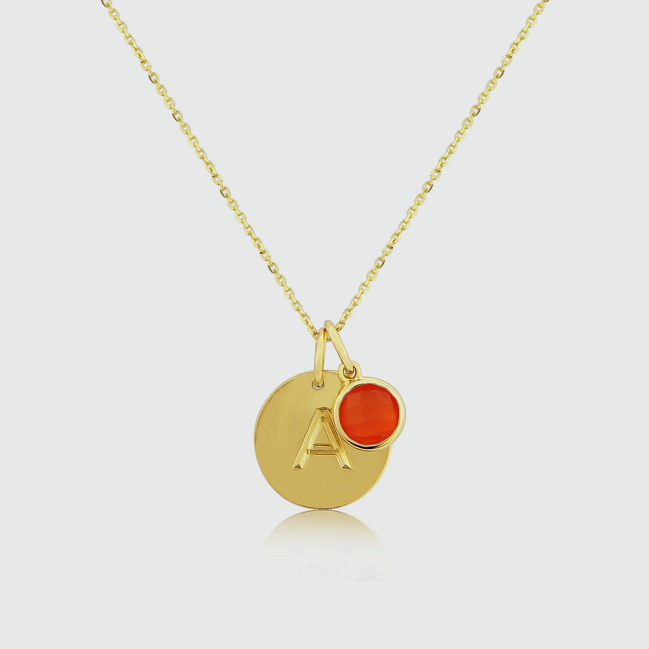 Bali 9ct Gold Birthstone Pendants