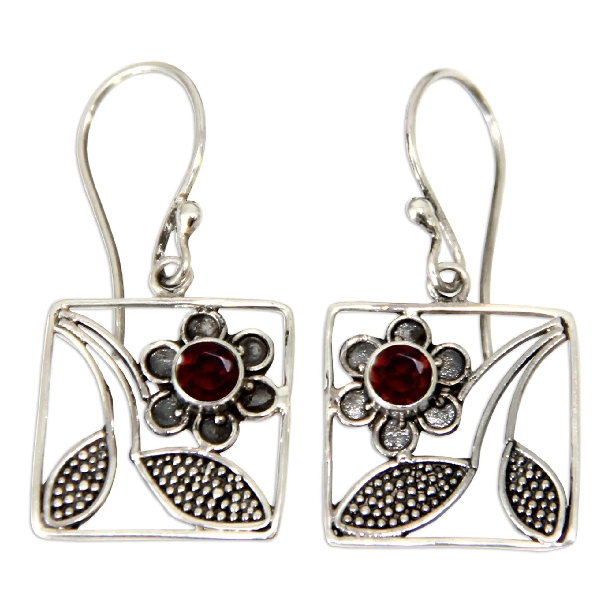 Bali Daisy Sterling Silver Earrings