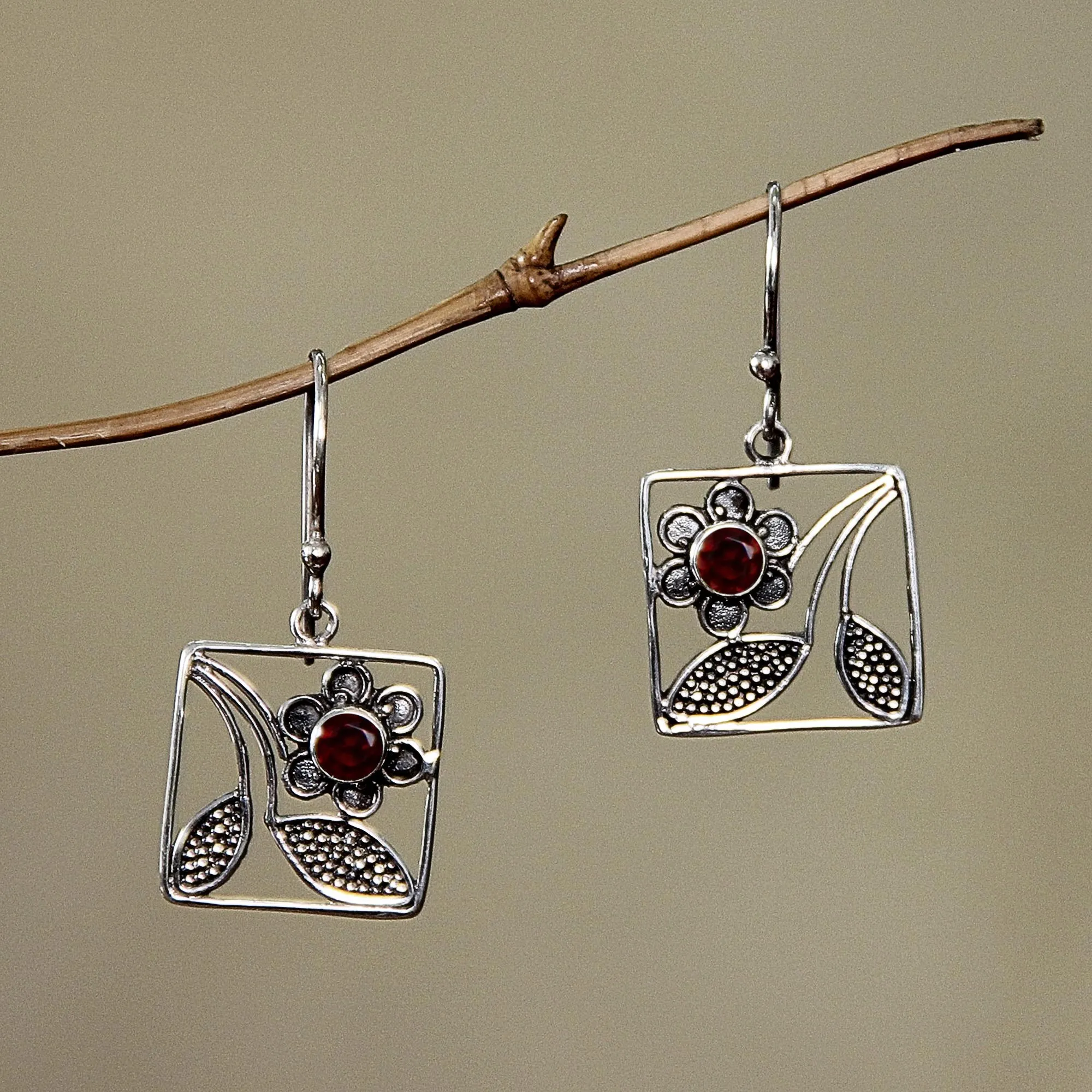 Bali Daisy Sterling Silver Earrings