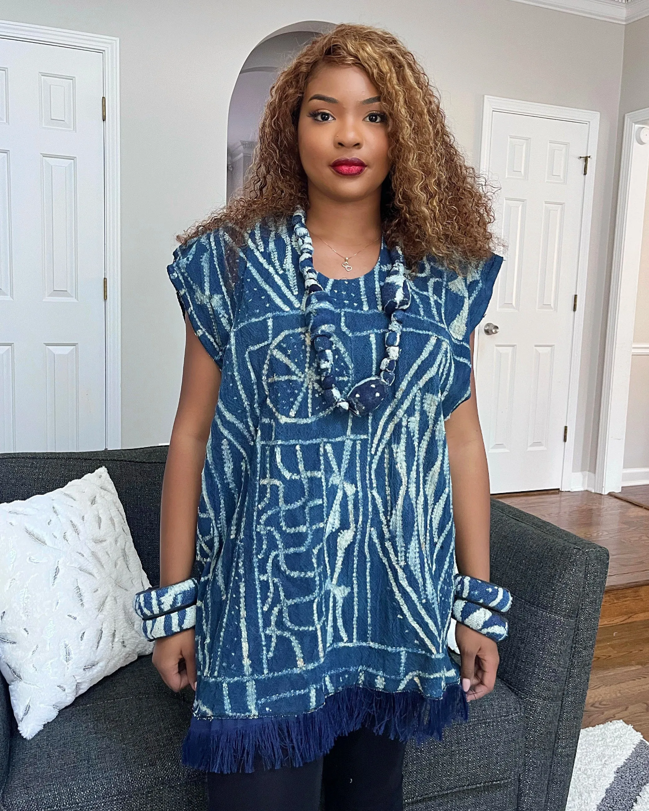 Bamileke Authentic Ndop Beads Necklace from Cameroon