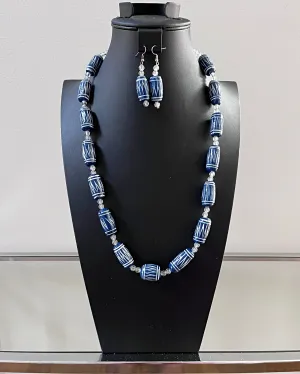 Bamileke Beads Traditional Necklace with Earrings