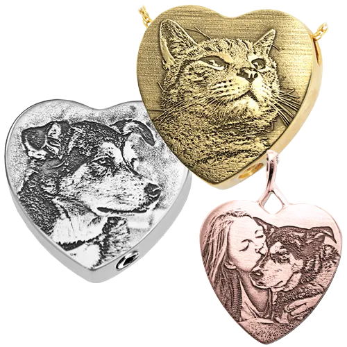 B&B 3D Photo Heart Pendant