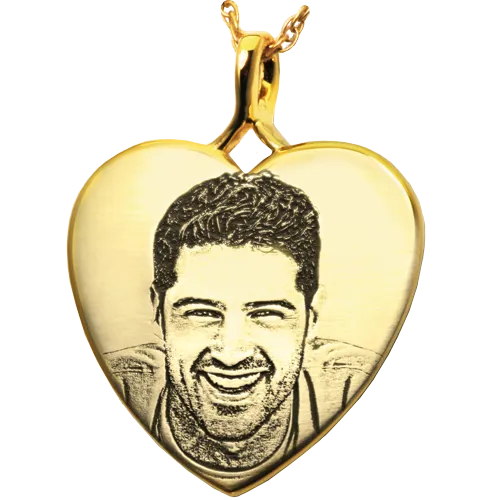 B&B 3D Photo Heart Pendant