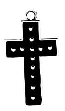 BLACK CROSS PENDANT , DC/60
