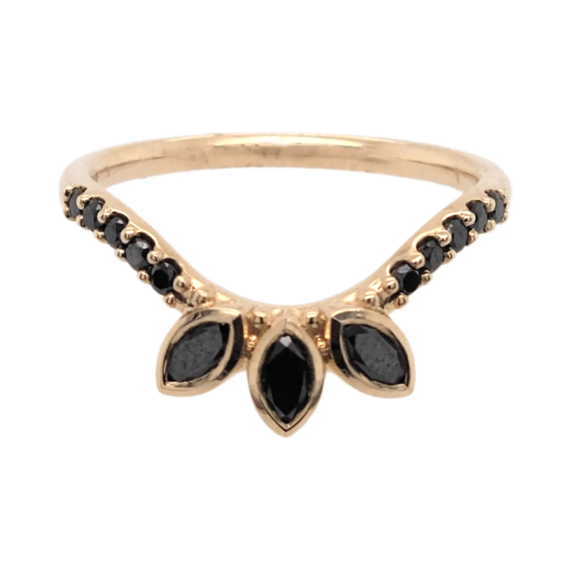 Black Diamond Trio Marquise Contour Band