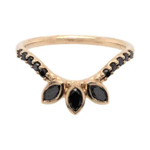 Black Diamond Trio Marquise Contour Band