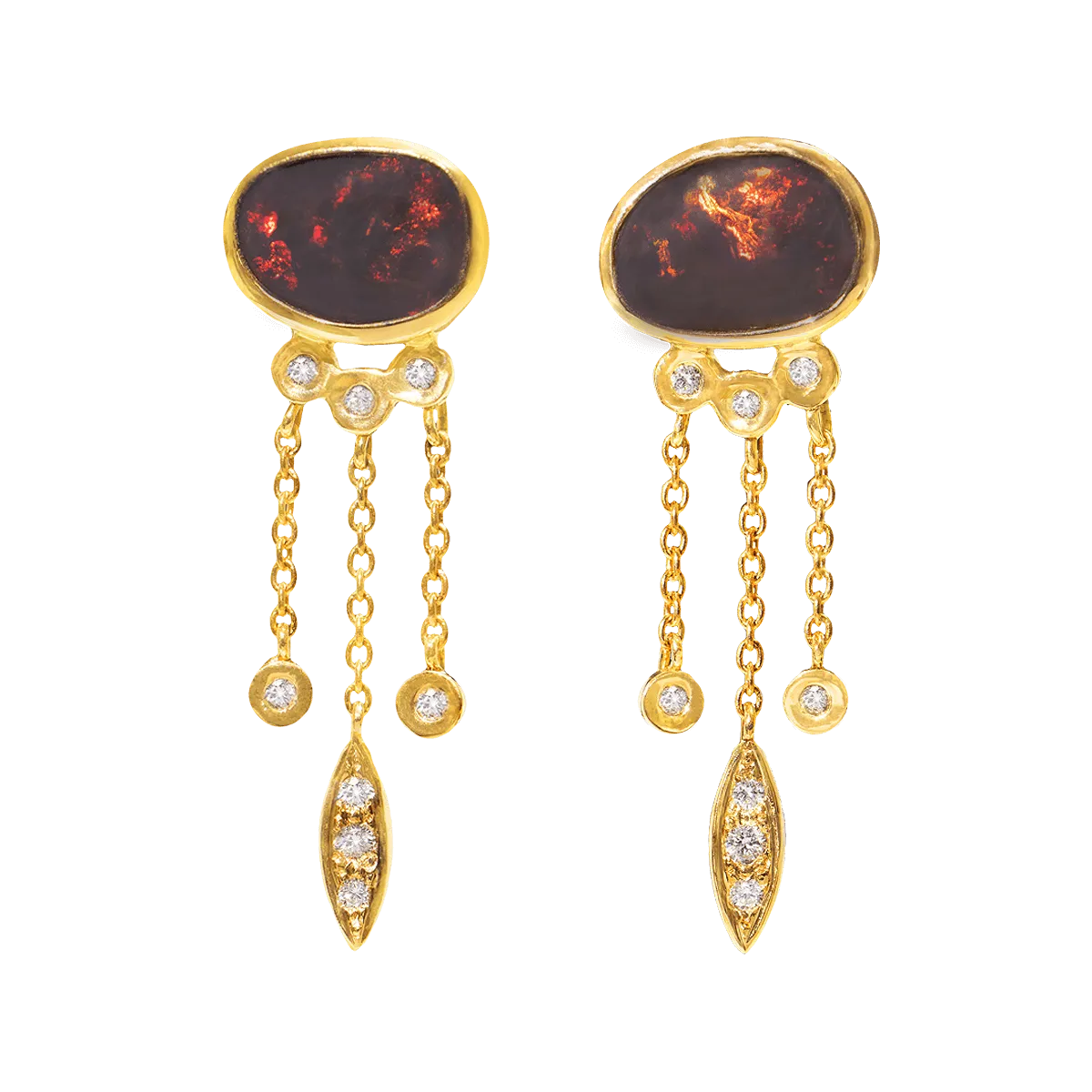 Black Opal Jellyfish Earrings